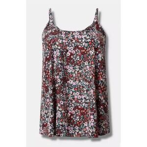 Torrid 4 Plus Size fFloral‎ Challis Braided Sleeveless Tank Top 4x 26